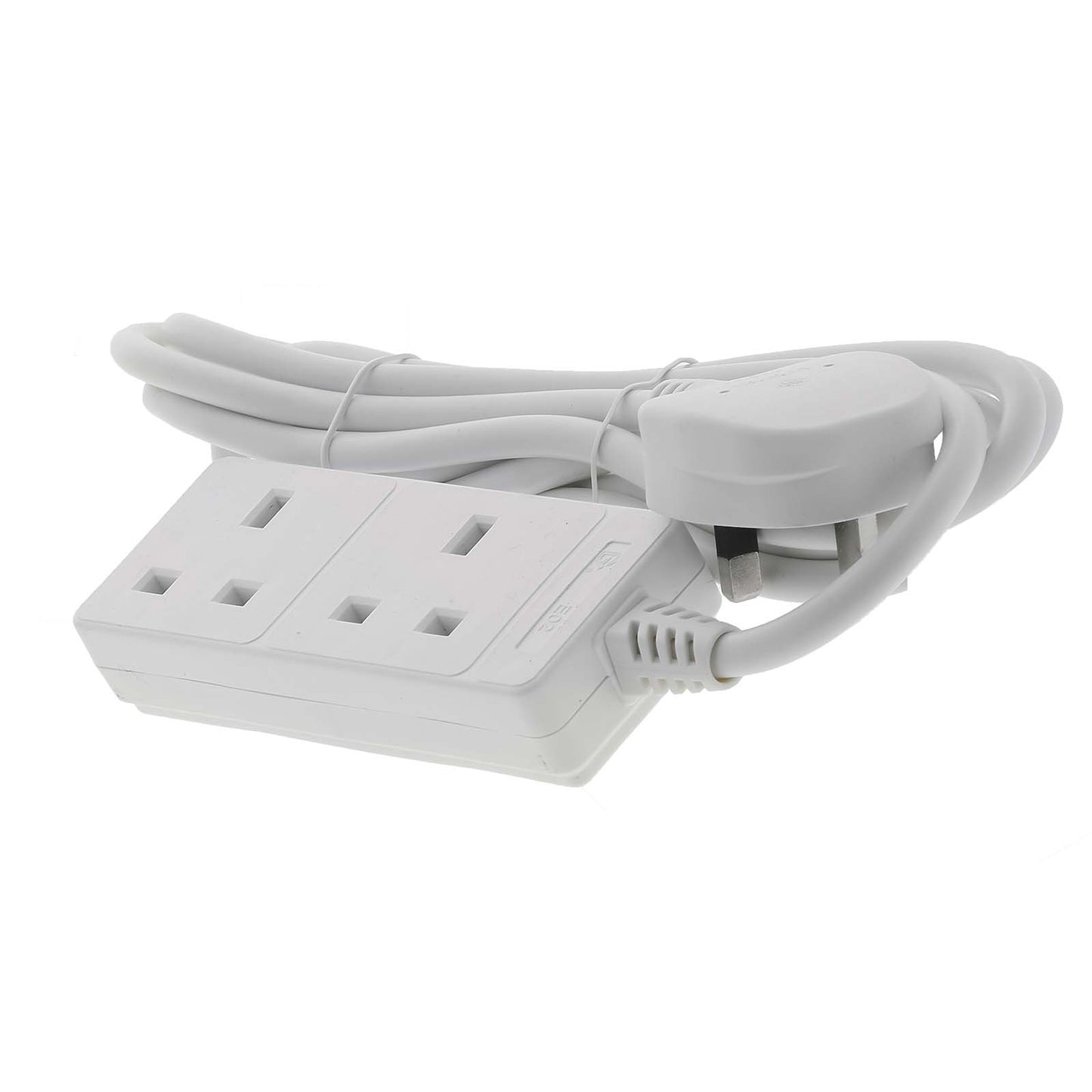 2 Gang 2 Metre Extension Lead - 13 Amp - 1mm Flex