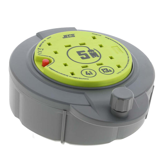 JEGS 5M 4 SOCKET 13A CABLE REEL